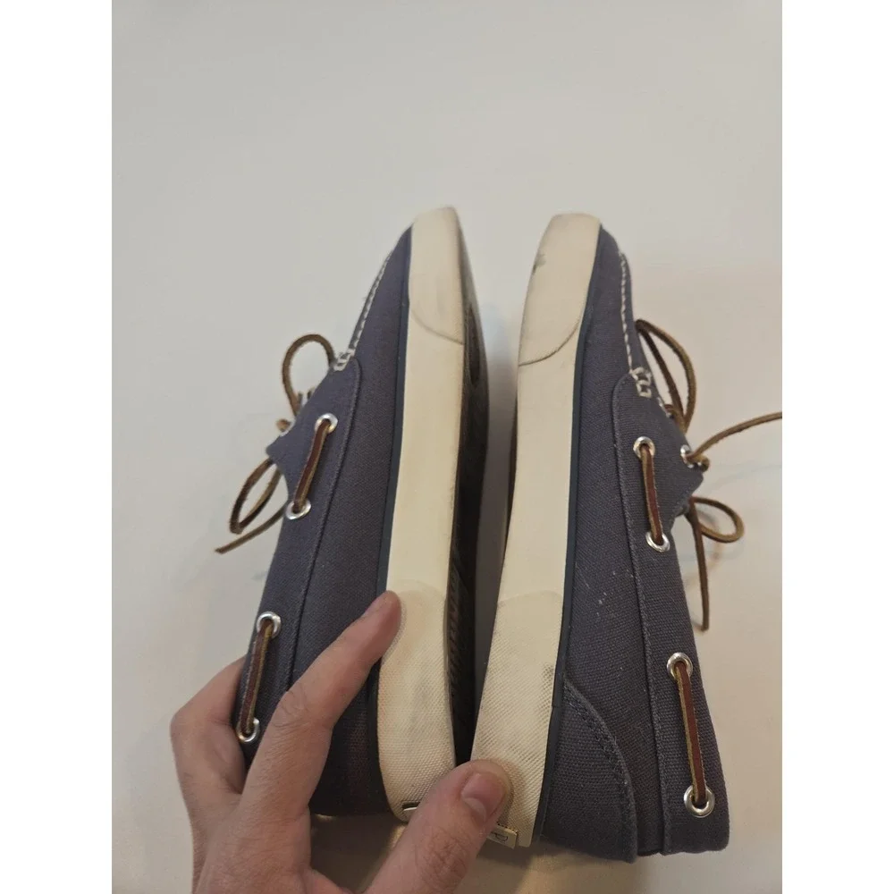 Polo by Ralph Lauren Mens Sander Sz 8.5 D Blue Canvas Slip On Loafer Boat Shoes
